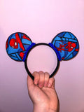Handmade Marvel Spider-Man  Inspired Mickey Ears