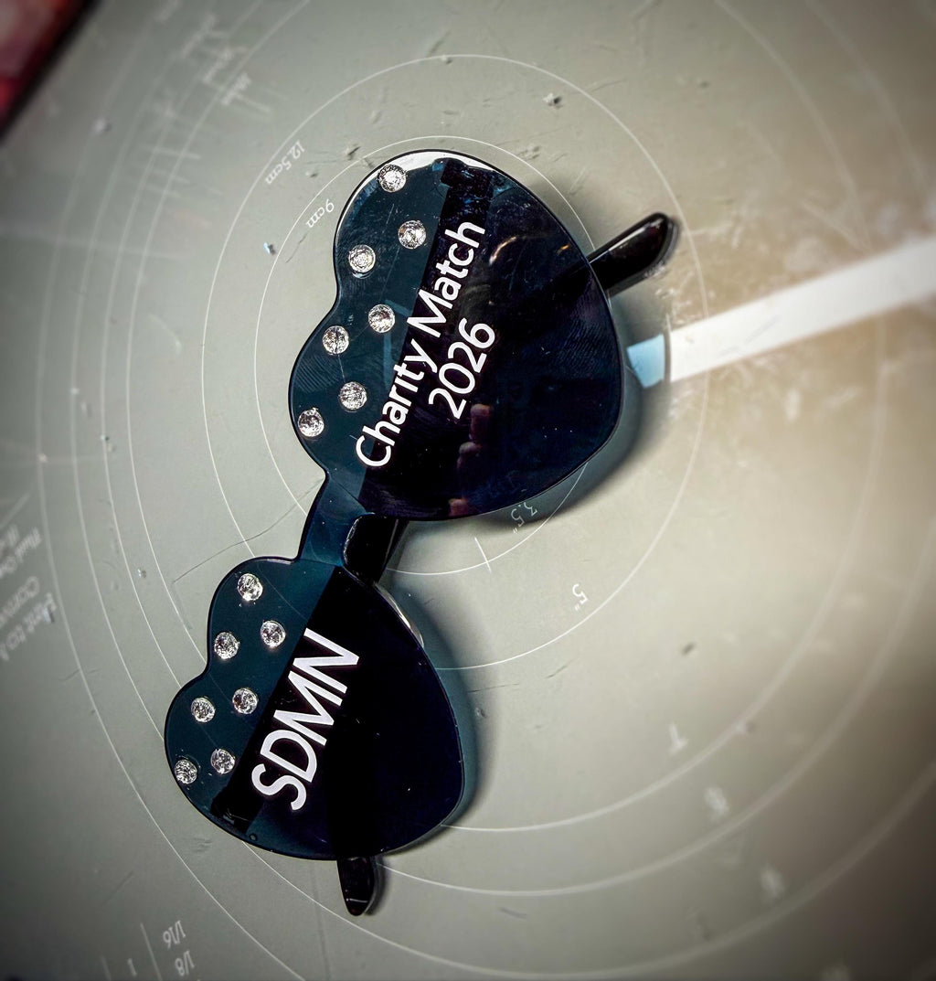 Handmade Sidemen Charity Match Glasses