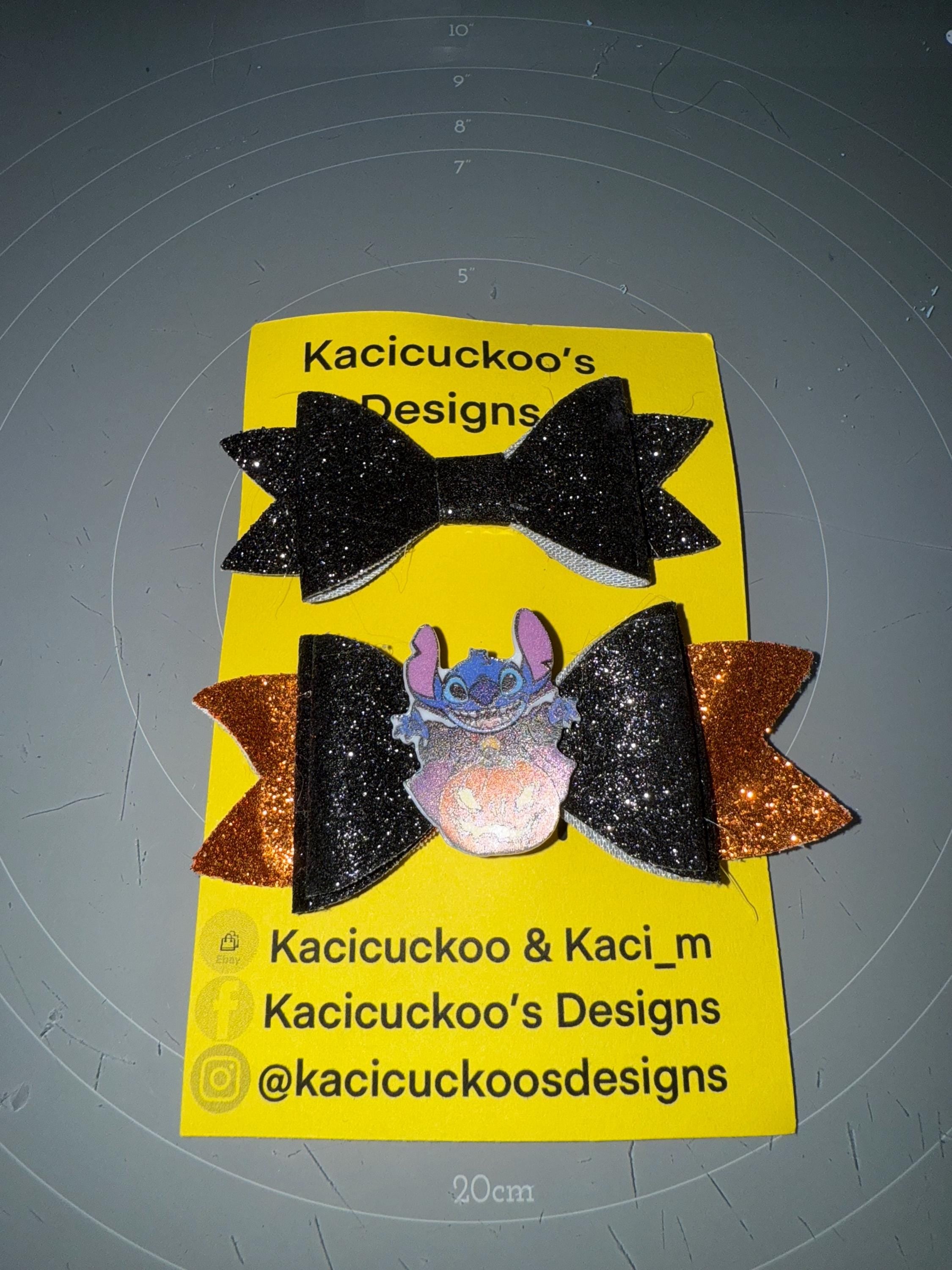 Handmade Stitch Halloween Inspired Bows