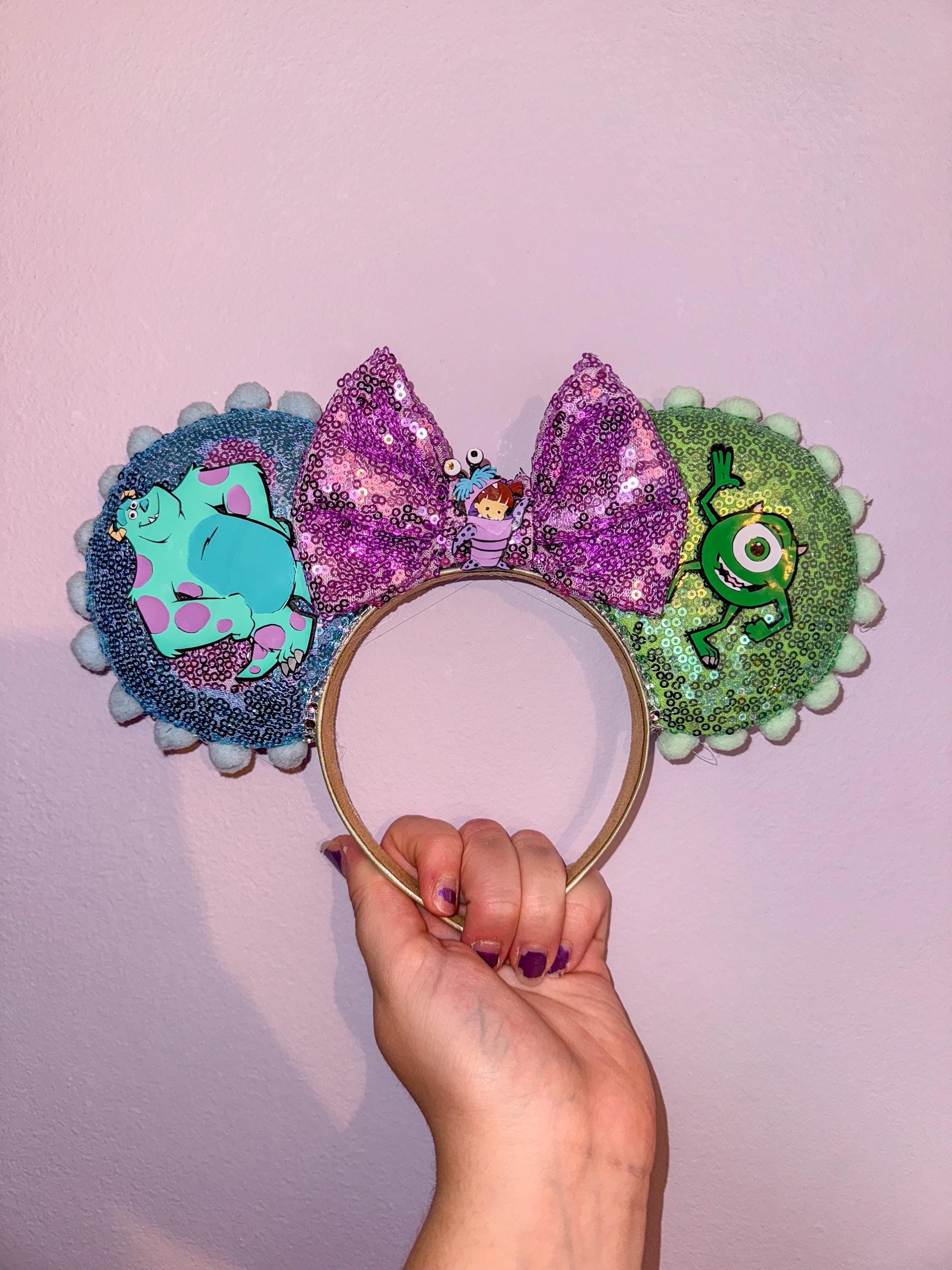 Handmade Disney Pixar Monsters Inc  Inspired Mickey Ears