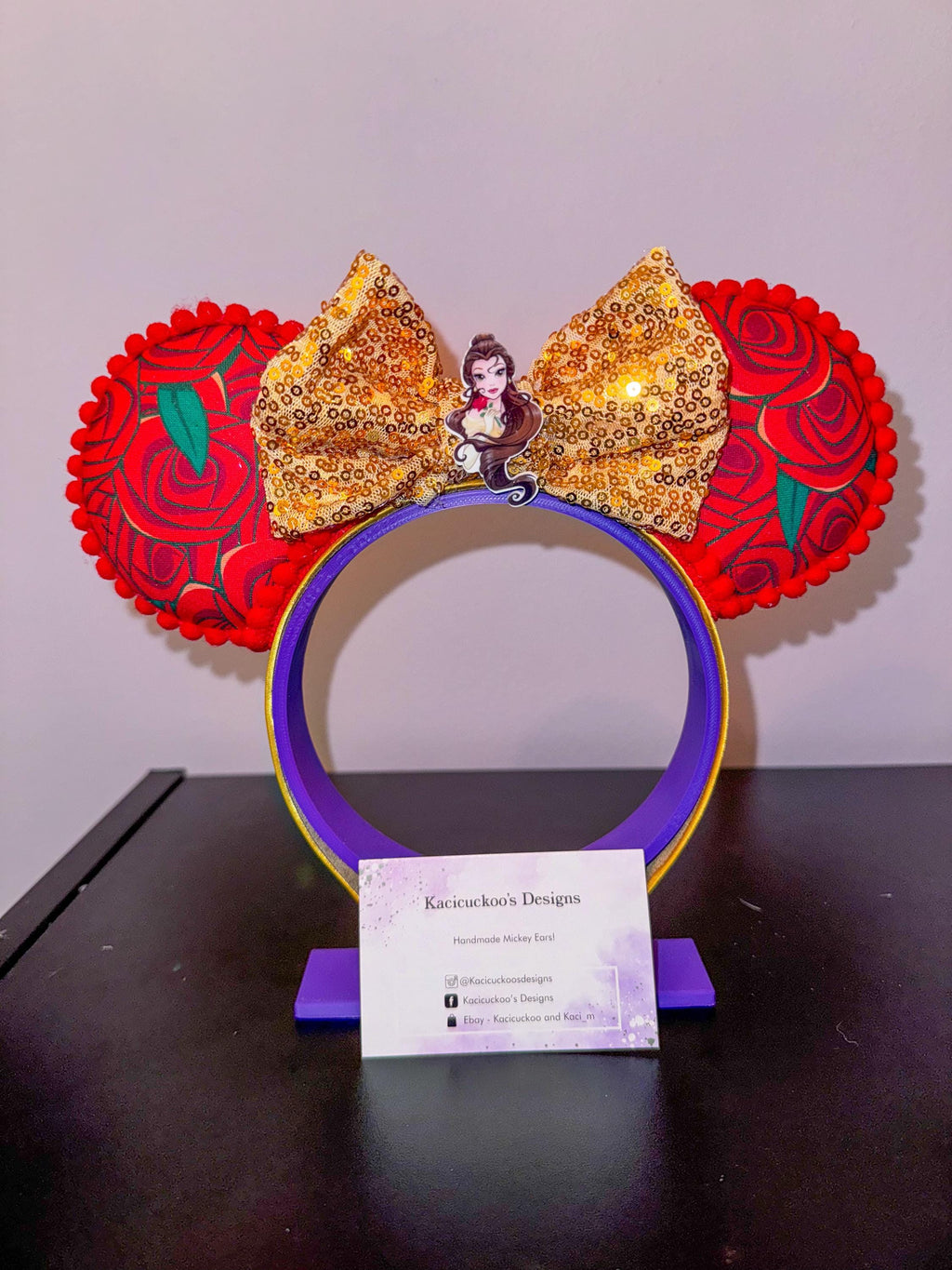 Handmade Disney Beauty And The Beast Inspired Mickey Ears