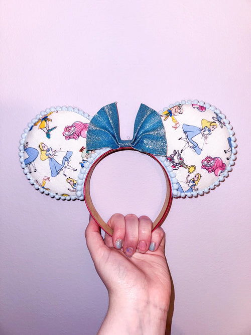 Handmade Alice In Wonderland Inspired Mickey Ears