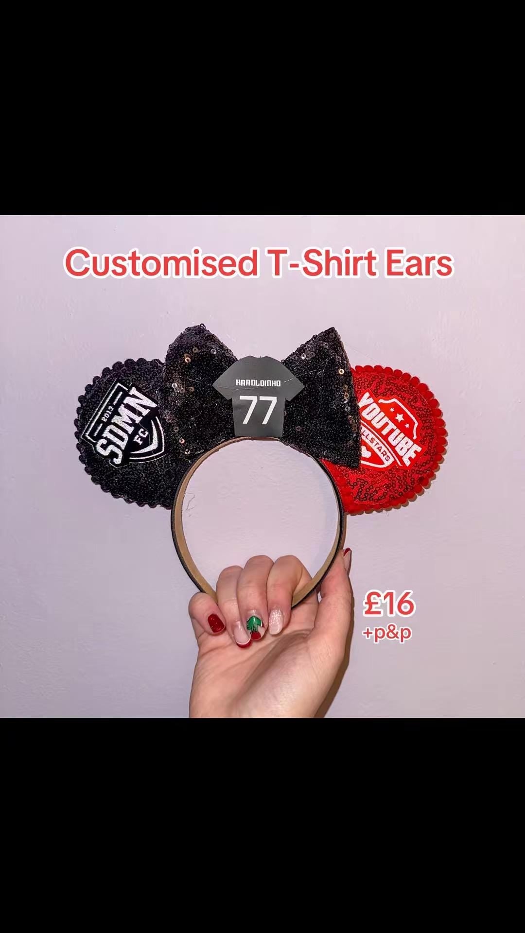Handmade Sidemen Charity Match Inspired Mickey Ears