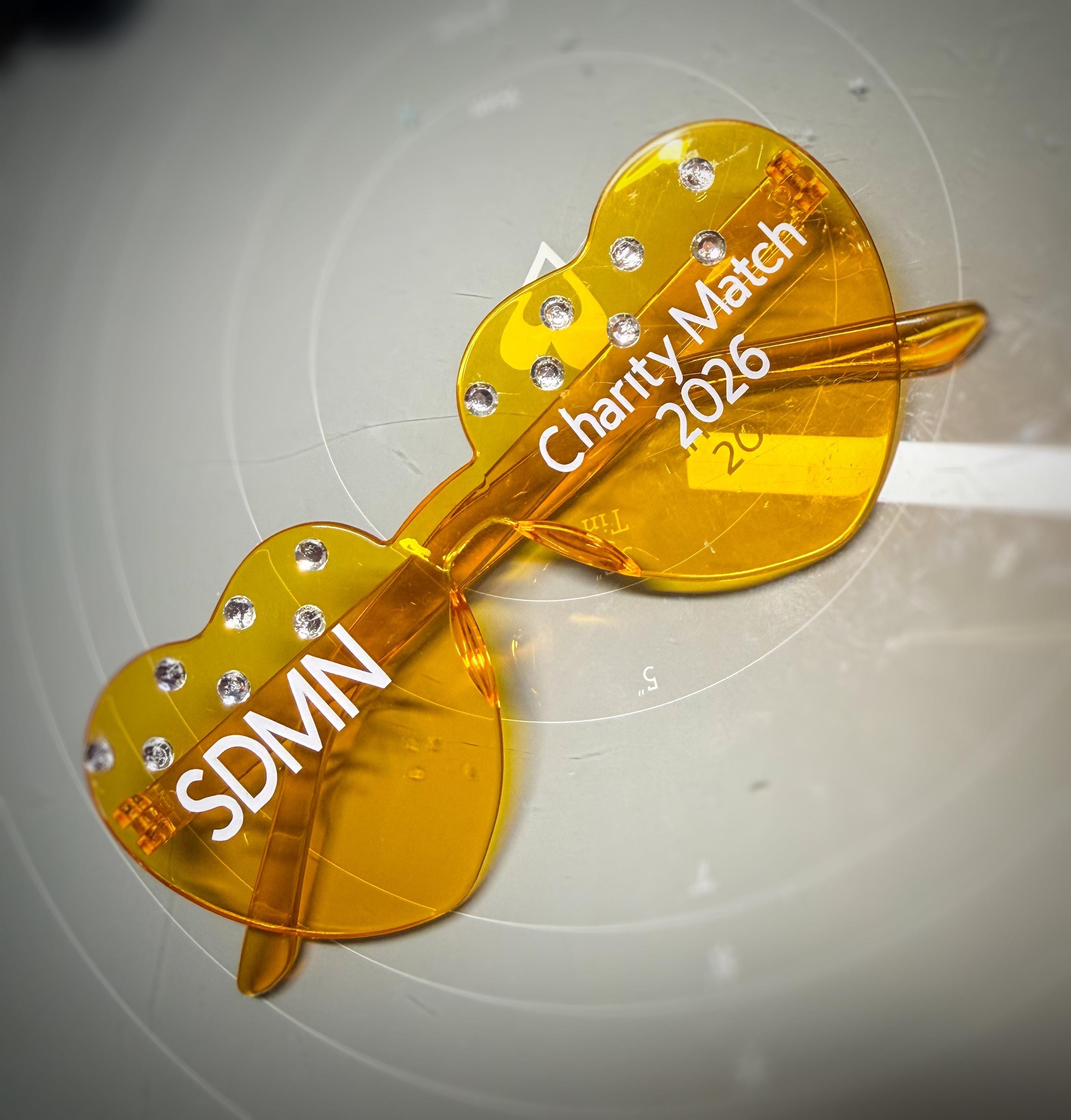 Handmade Sidemen Charity Match Glasses