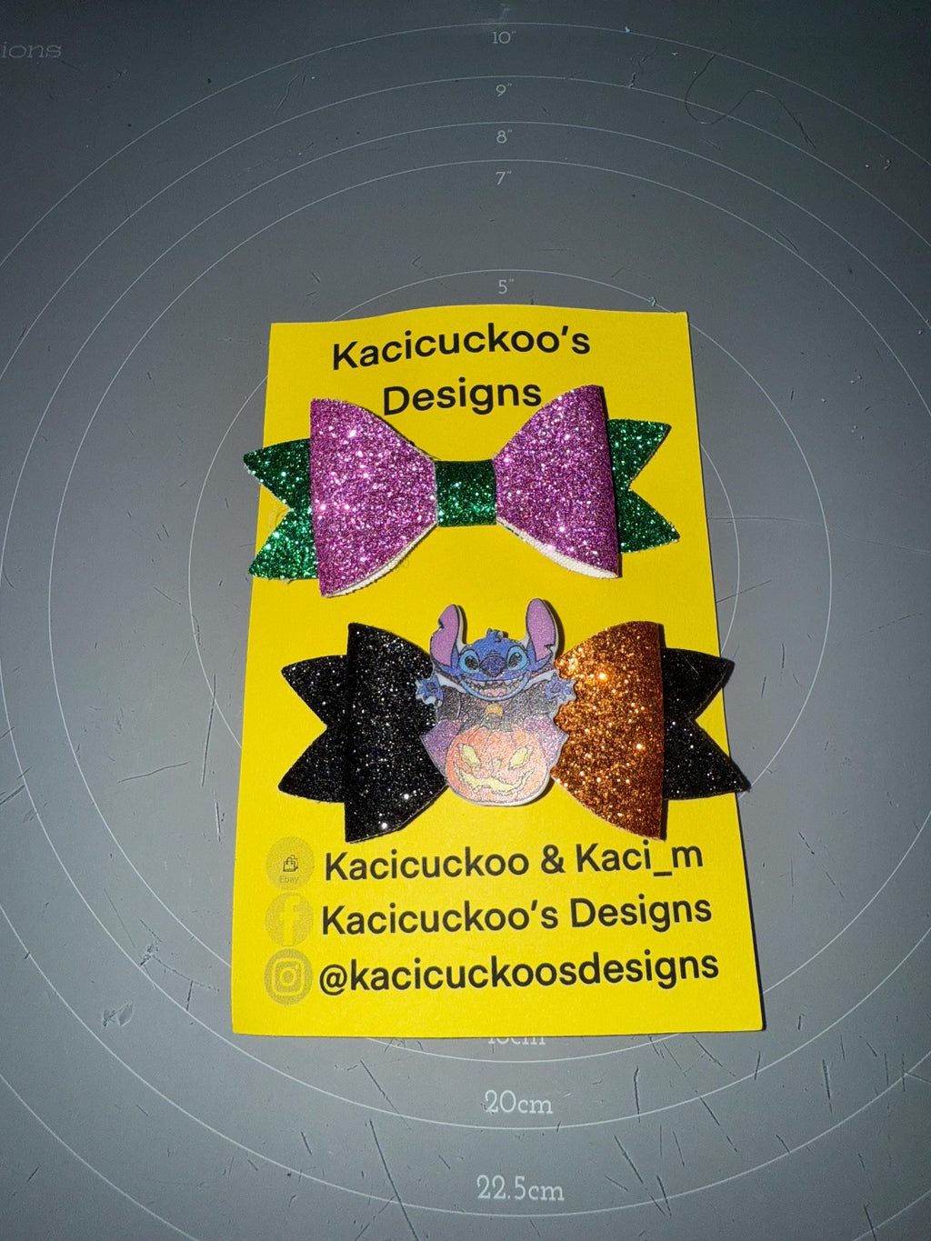 Handmade Stitch Halloween Inspired Bows