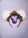 Handmade Christmas Wreath Inspired Mickey Ears