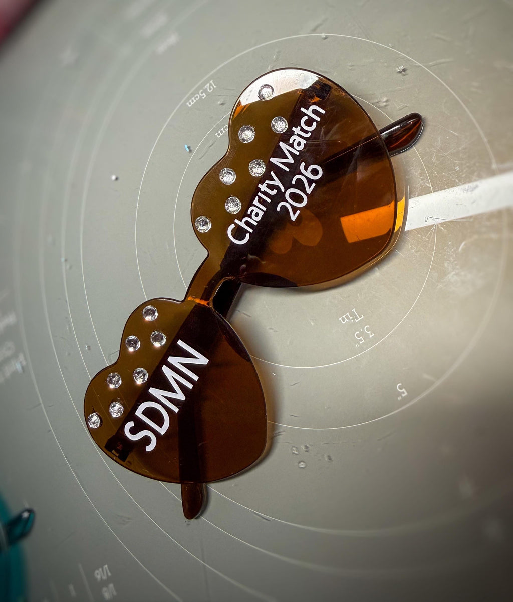 Handmade Sidemen Charity Match Glasses