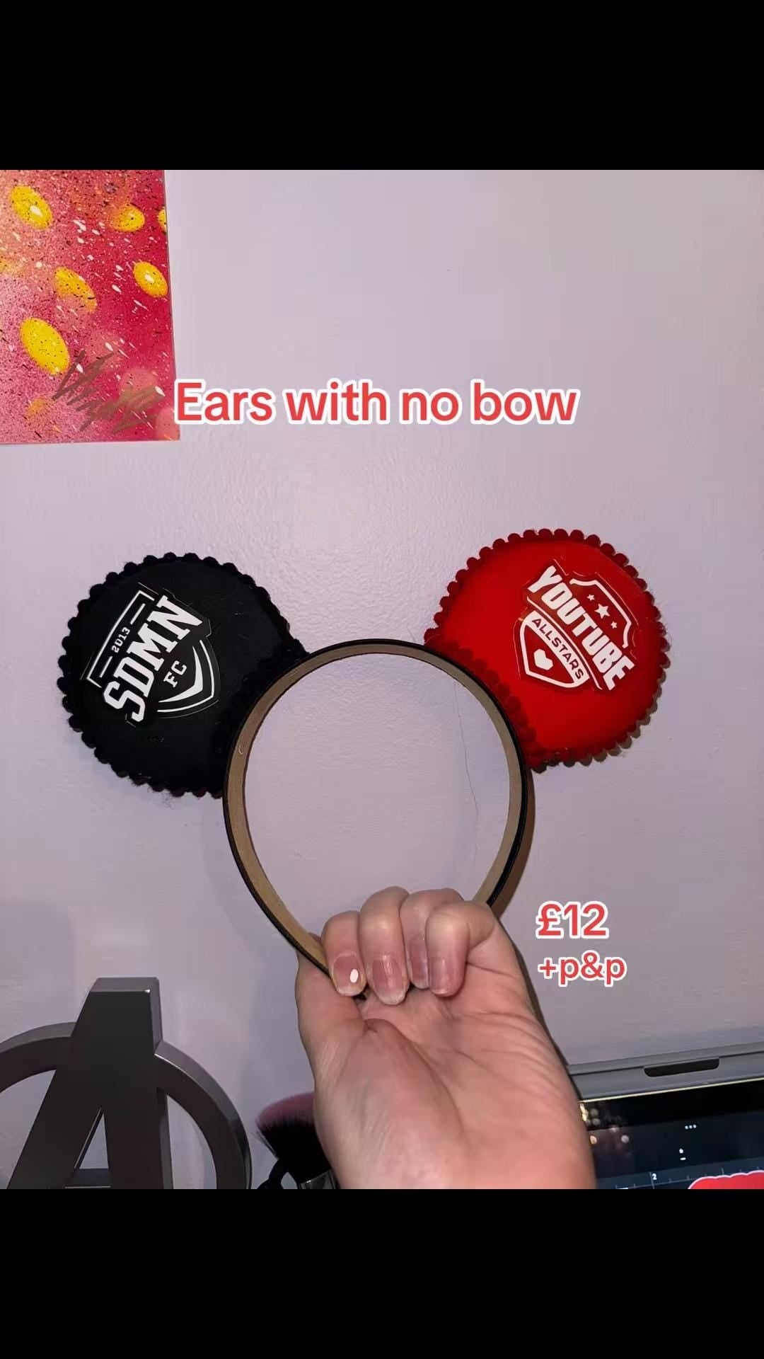 Handmade Sidemen Charity Match Inspired Mickey Ears
