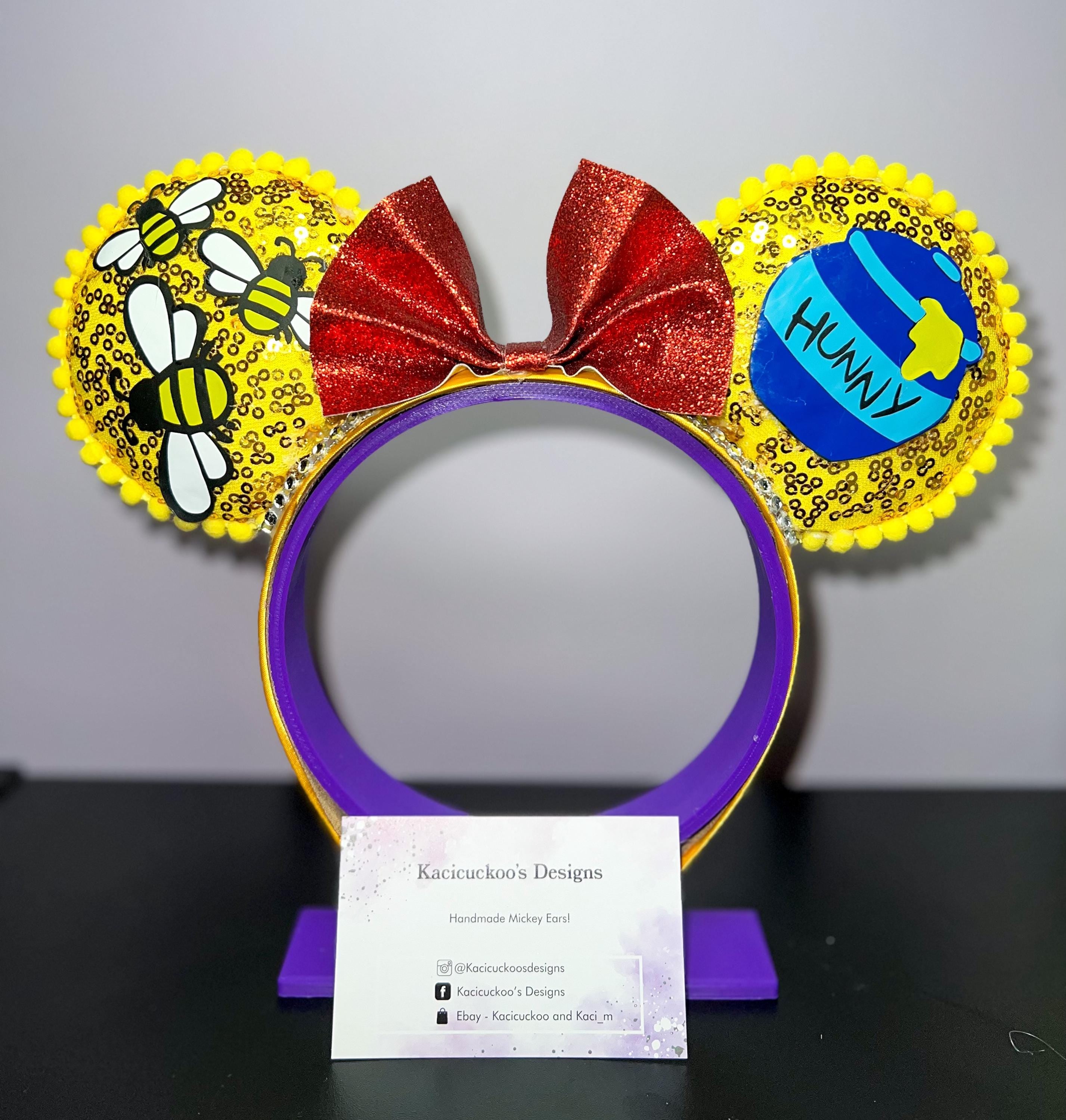 Handmade Winnie The Pooh  Inspired Mickey Ears
