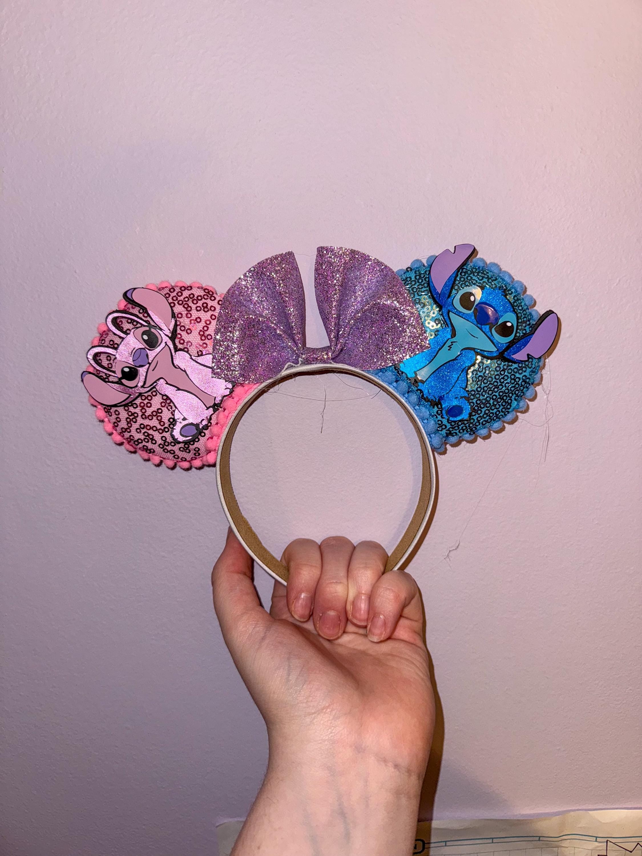 Handmade Disney Stitch And Angel Inspired Mickey Ears