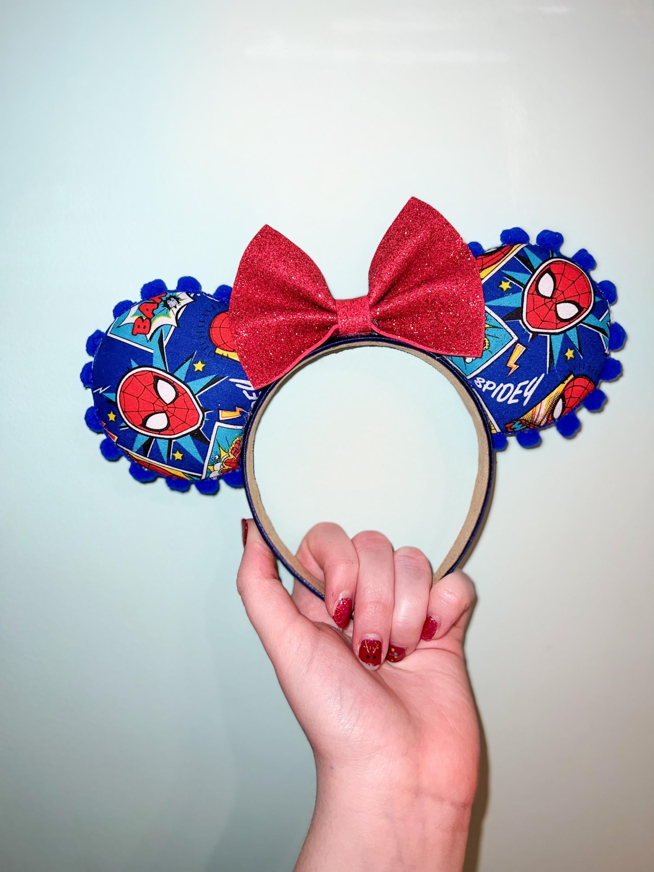 Handmade Marvel Spider-Man  Inspired Mickey Ears